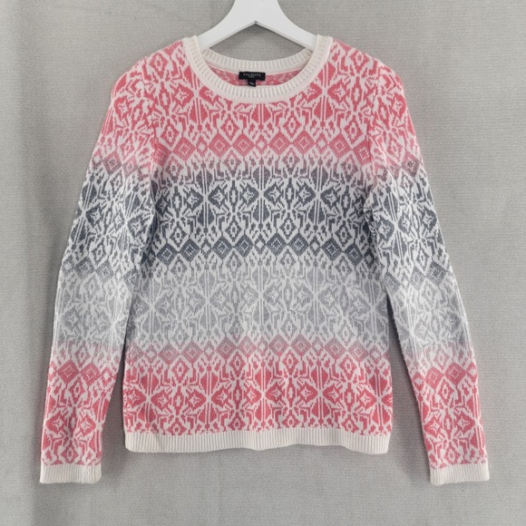 Talbots Sweaters - Talbots Fair Isle Sweater Nordic Lambswool Blend Pullover Womens Small Petite